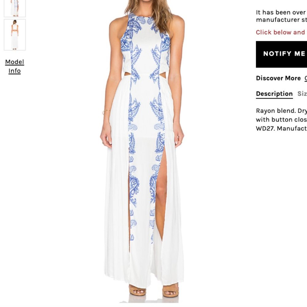 Jetset Diaries White Majorelle Maxi Dress